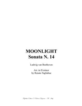Book cover for MOONLIGHT SONATA - 1st. Mov. - Arr. in D minor - Easy Piano