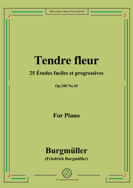 Burgmüller-25 Études faciles et progressives, Op.100 No.10,Tendre fleur image number null