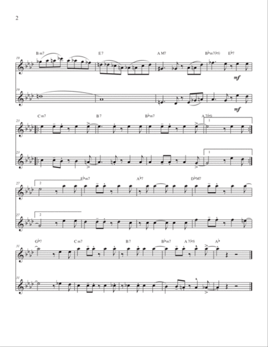 One Note Samba (samba De Uma Nota So) Flute Duet scores gallery preview page 2
