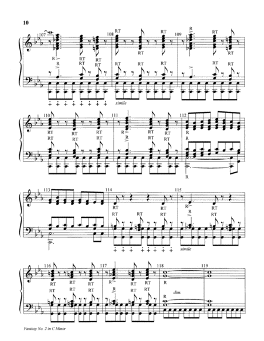 Fantasy No. 2 in C Minor 5-Octaves scores gallery preview page 21