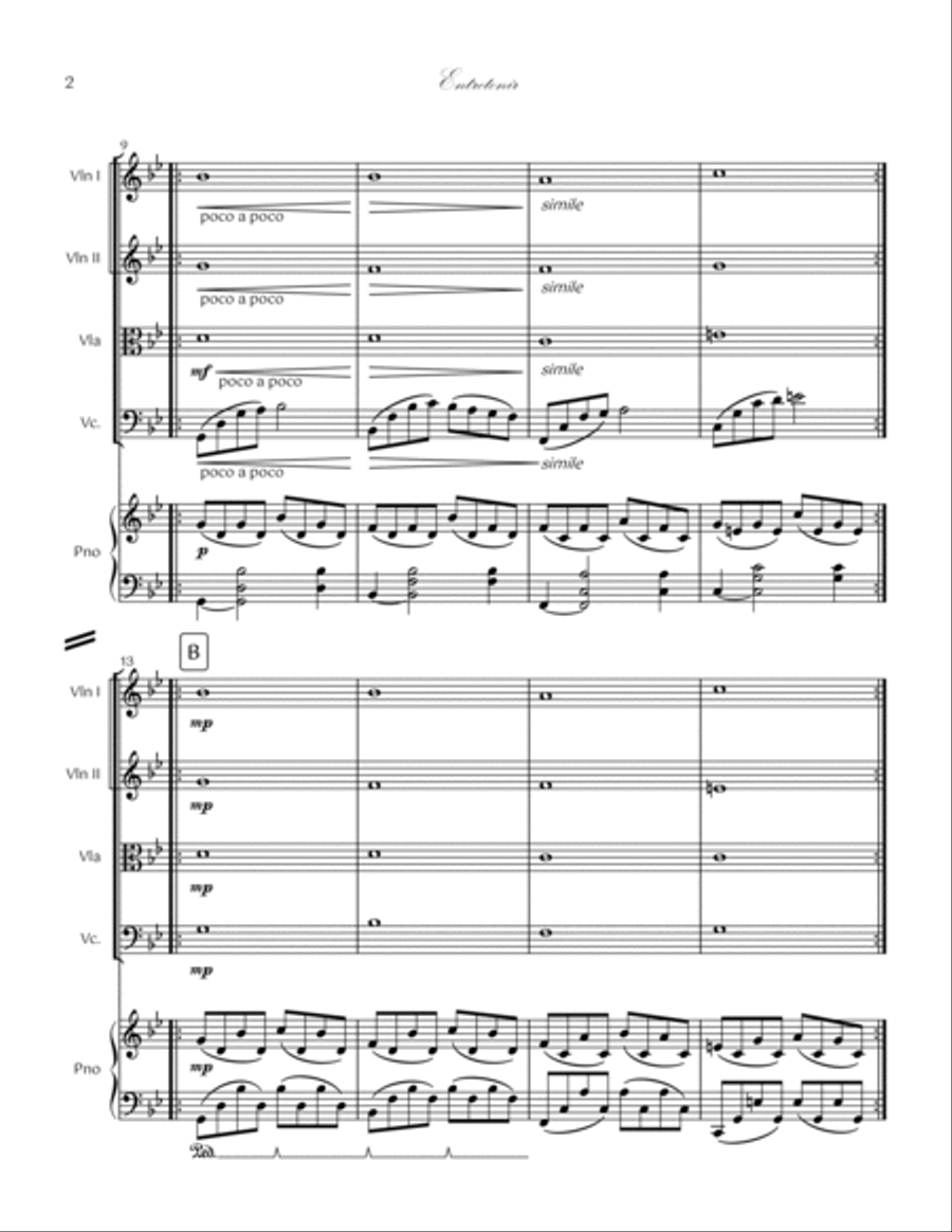 06. Entretenir Piano Quintet Piano Quintet scores gallery preview page 2