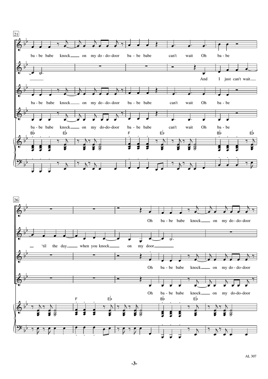 Walking On Sunshine SSAA scores gallery preview page 3