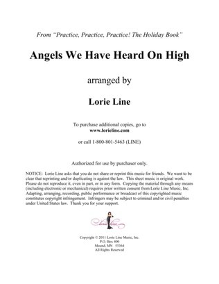 Book cover for Angels We Have Heard On High - EASY!