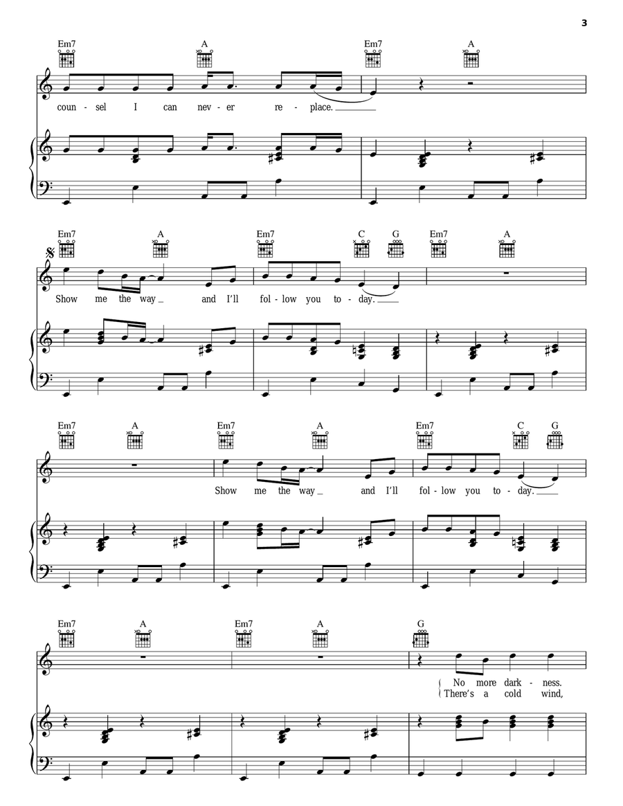 No Hidden Path Piano, Vocal, Guitar scores gallery preview page 3