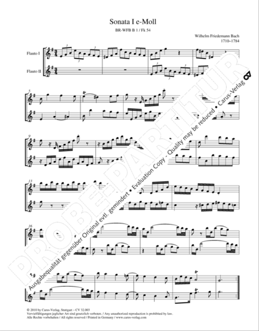 Gesamtausgabe Band 3 (Kammermusik: Duette, Solo- und Triosonaten) Score scores gallery preview page 23