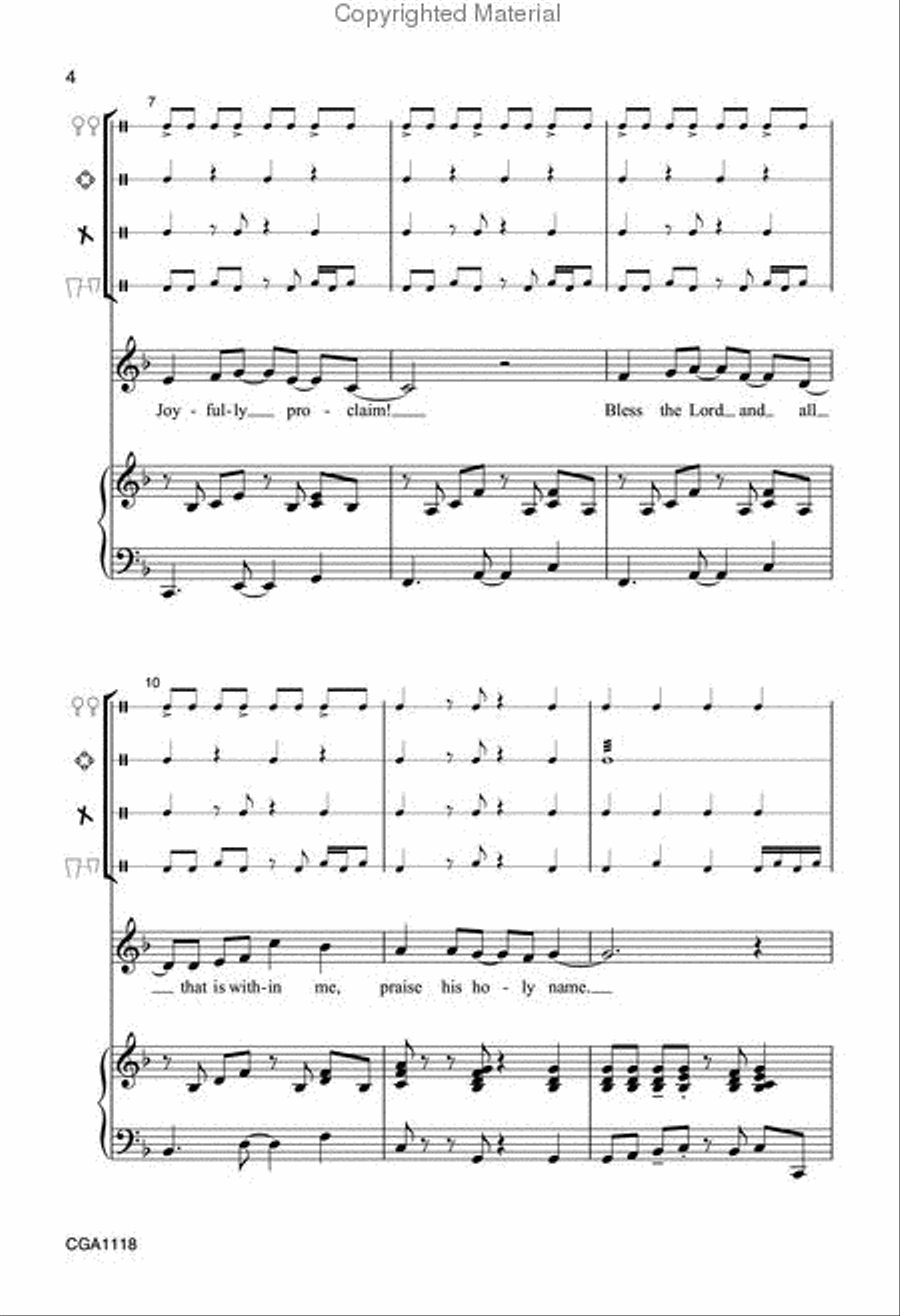 Bless the Lord, My Soul Bless the Lord, My Soul 4-Part scores gallery preview page 3
