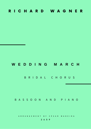 Wedding March (Bridal Chorus) - Bassoon and Piano (Full Score and Parts)