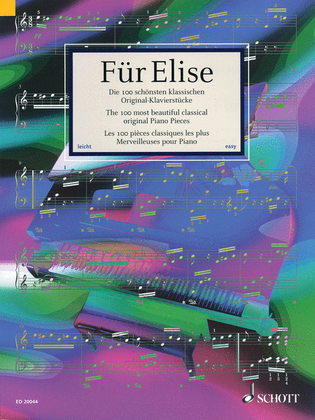Book cover for Für Elise – The 100 Most Beautiful Classical Original Piano Pieces