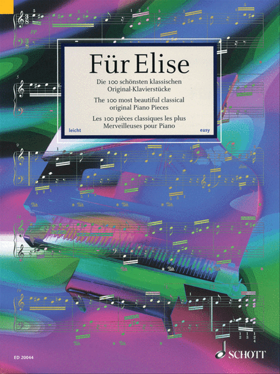 Book cover for Für Elise – The 100 Most Beautiful Classical Original Piano Pieces