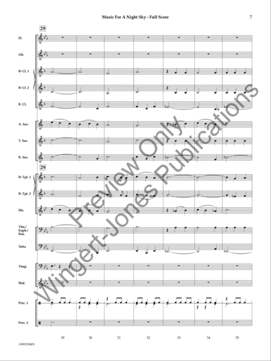Music for a Night Sky Music for a Night Sky Concert Band scores gallery preview page 8