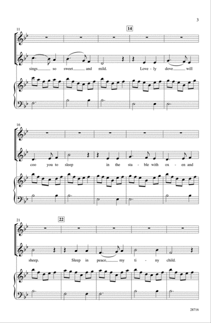 Lullaby on a Silent Night 2-Part scores gallery preview page 3