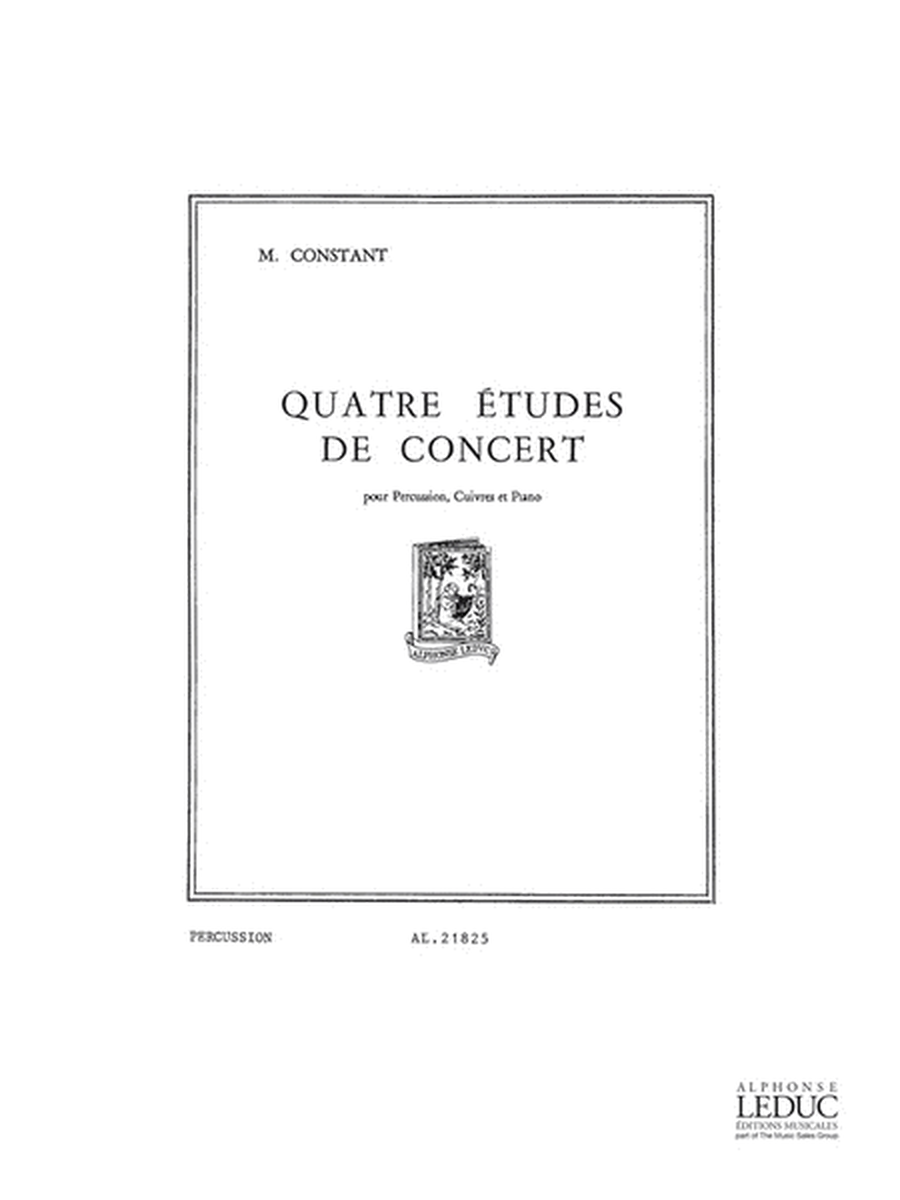 4 Etudes De Concert (percussion & Other Instrument(s))