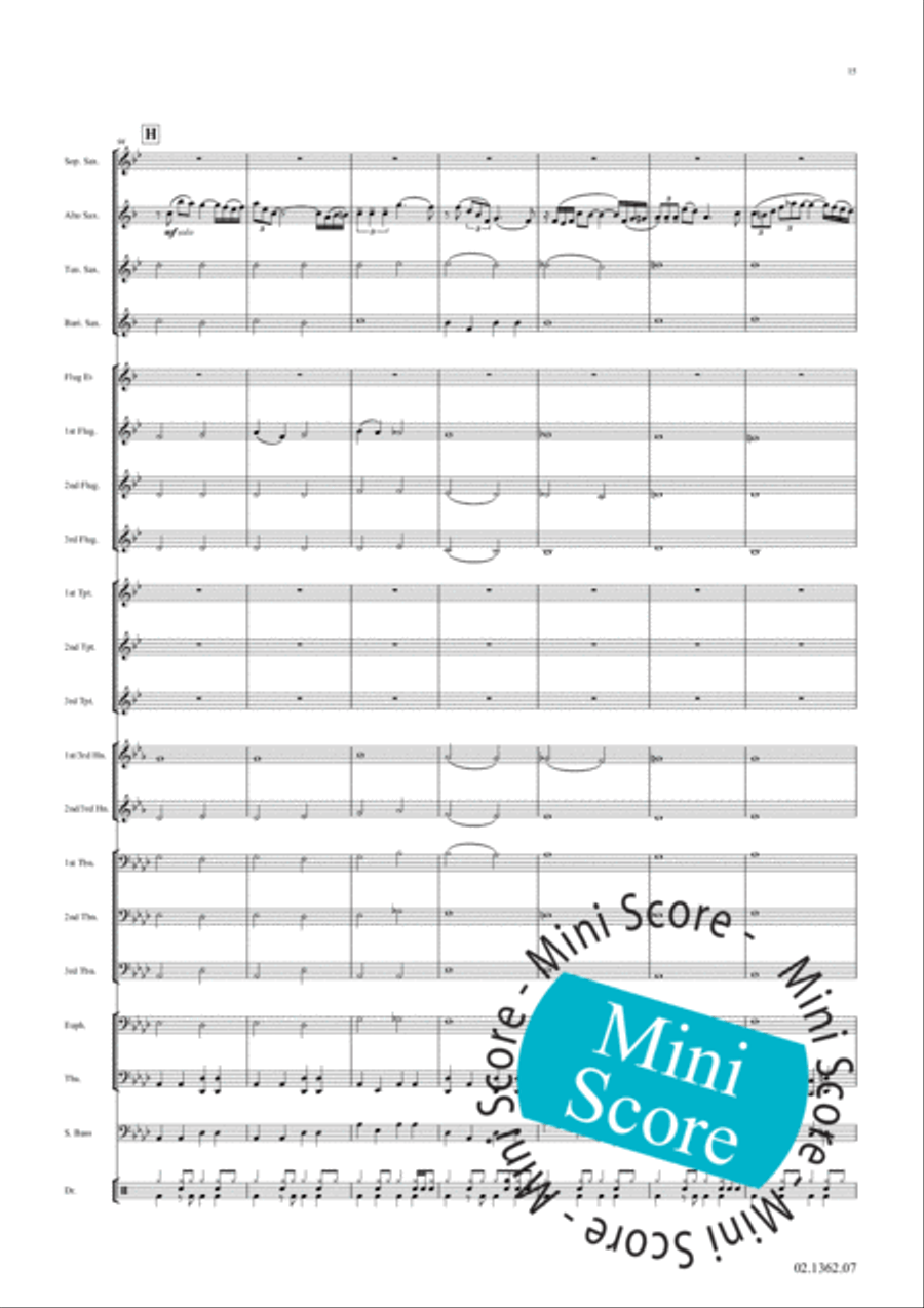 Fascinating Drums / Pavane In Blue Fanfare Band scores gallery preview page 21