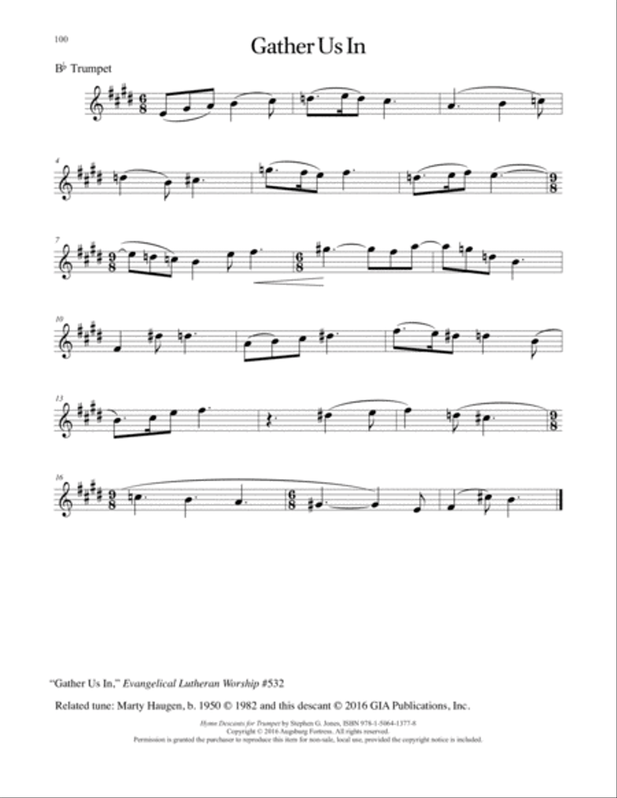 Hymn Descants for Trumpet C Trumpet scores gallery preview page 101