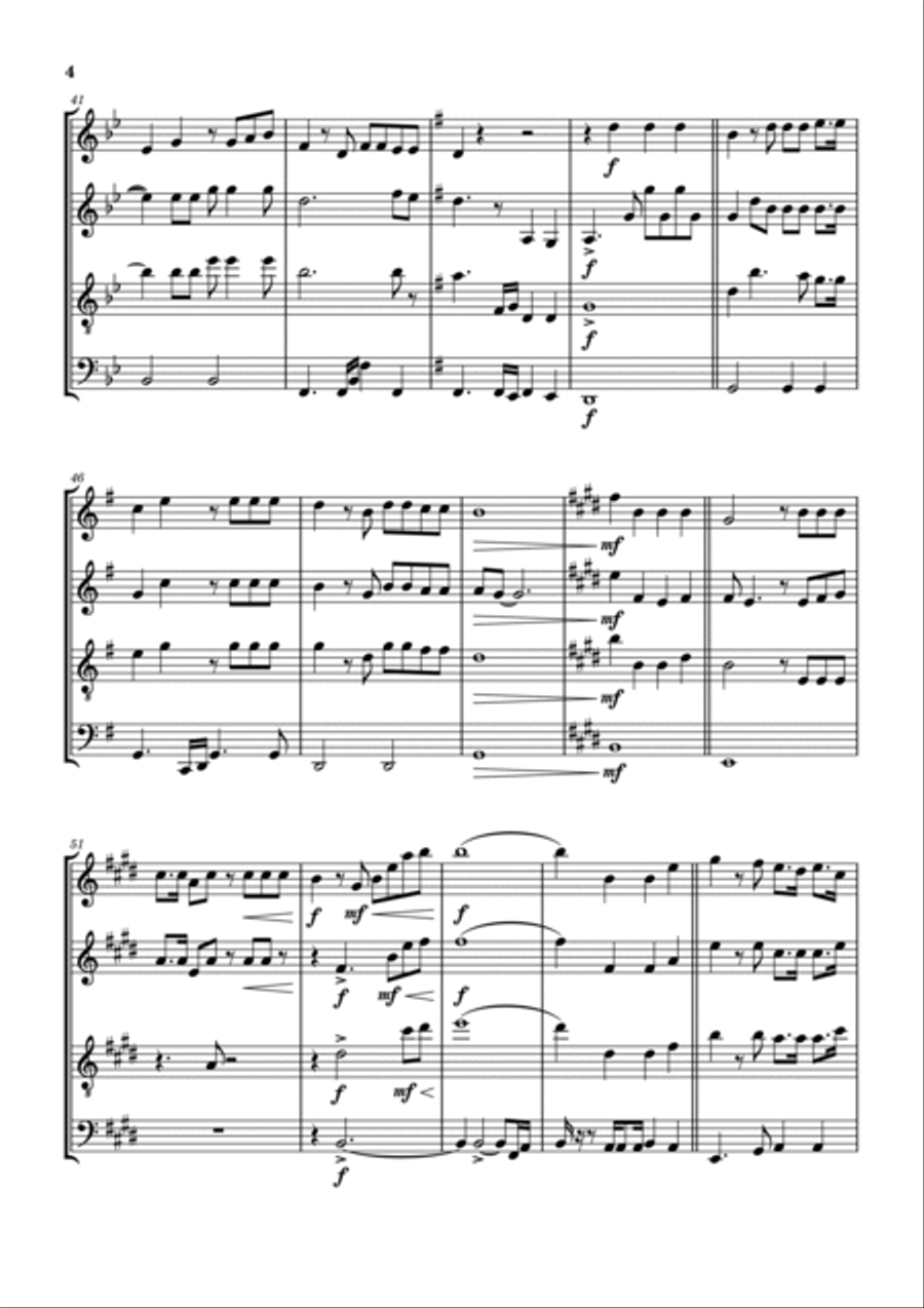How Great Thou Art Woodwind Quartet scores gallery preview page 5