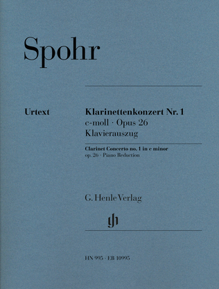 Book cover for Clarinet Concerto No. 1 in C minor op. 26