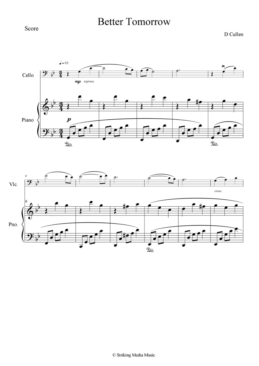 Better Tomorrow Piano scores gallery preview page 4