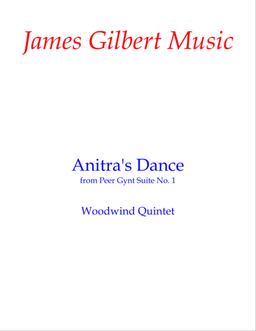 Anitra's Dance from Peer Gynt Suite Woodwind Quintet scores gallery preview page 1