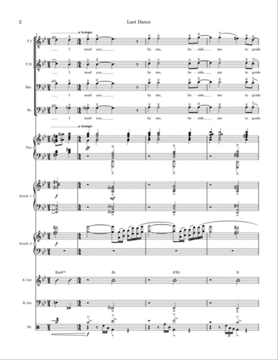 Last Dance Small Ensemble scores gallery preview page 2