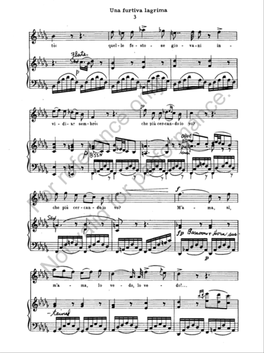 Una Furtiva Lagrima Concert Band scores gallery preview page 4