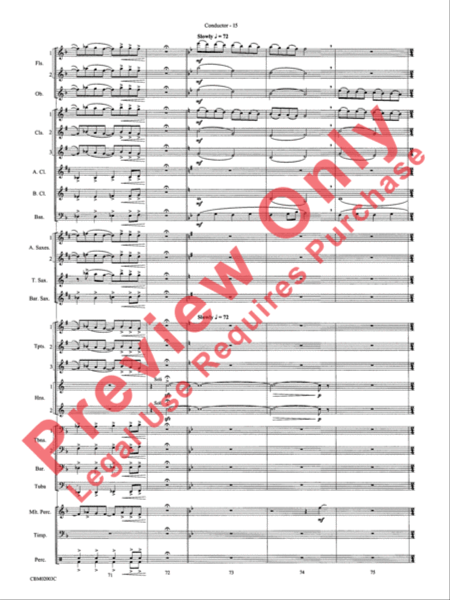 Mamma Mia! - Concert Band (Conductor's Score) Concert Band scores gallery preview page 18