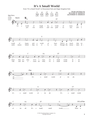 It's A Small World (from The Daily Ukulele) (arr. Liz and Jim Beloff)