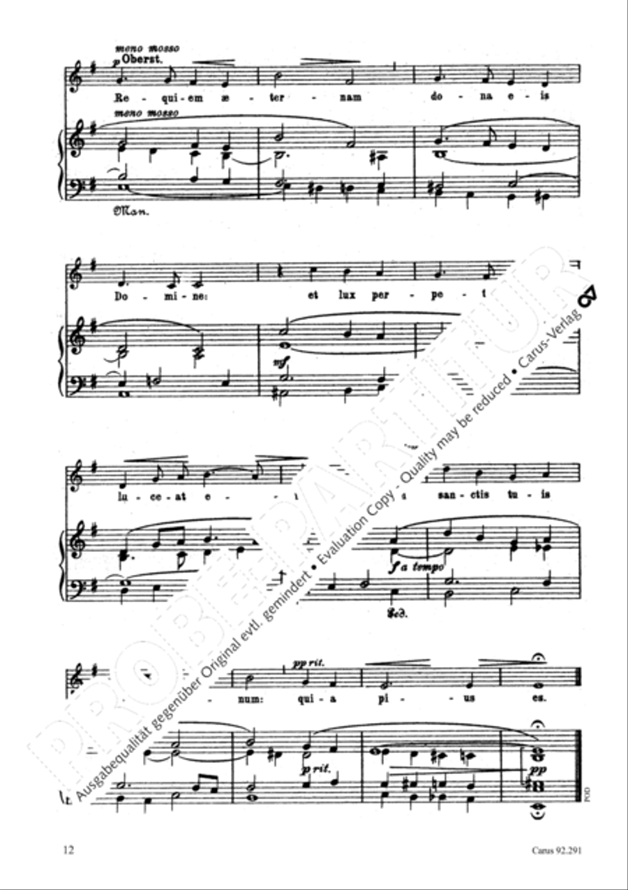 Requiem Unison Choir scores gallery preview page 13
