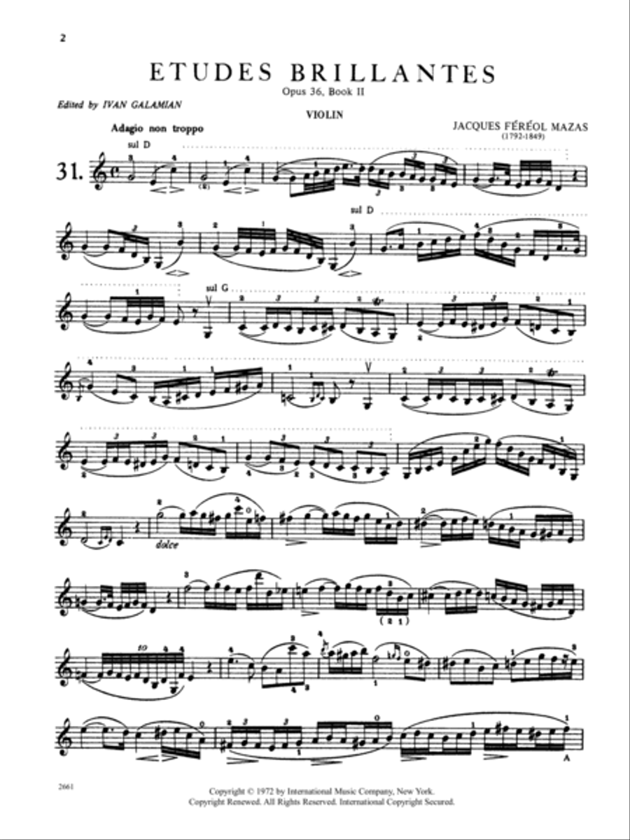 Etudes Brillantes, Op. 36 No. 2 Violin Solo scores gallery preview page 2