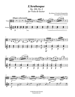 L'Arabesque (for Viola and Guitar)