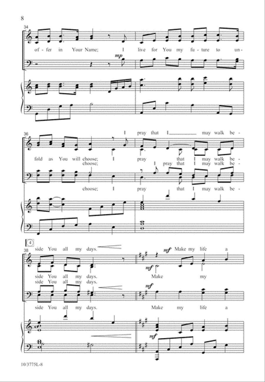 Make My Life a Song 4-Part scores gallery preview page 9