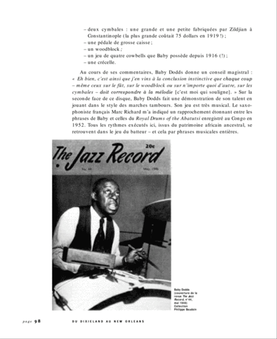 Une histoire de la batterie de jazz Tome 1 Des origines aux annees Swing Drums scores gallery preview page 11