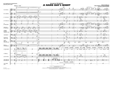 A Hard Day's Night - Conductor Score (Full Score)