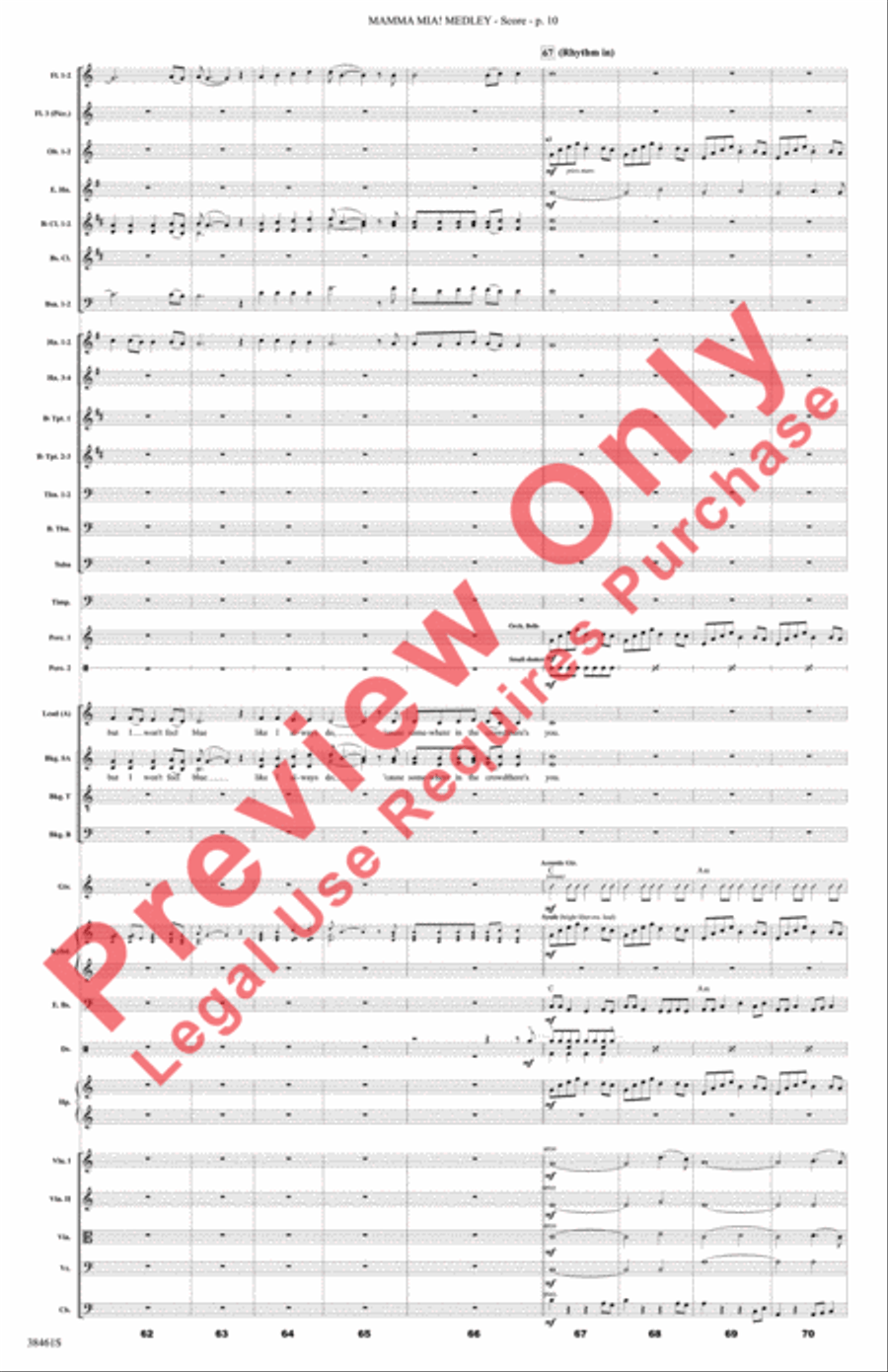 Mamma Mia! Medley Mamma Mia! Medley Full Orchestra scores gallery preview page 11