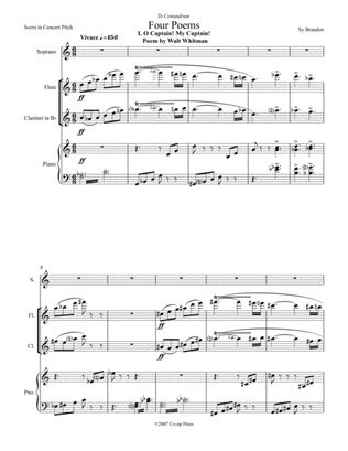 Four Poems for Soprano, Flute, Clarinet and Piano