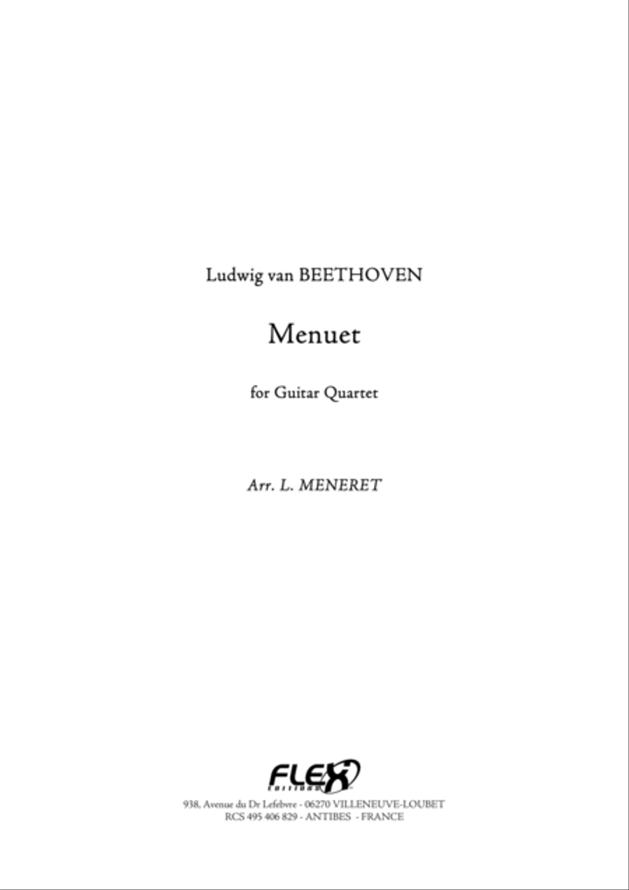 Menuet Guitar Ensemble scores gallery preview page 1
