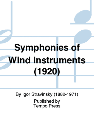 Book cover for Symphonies of Wind Instruments (1920)