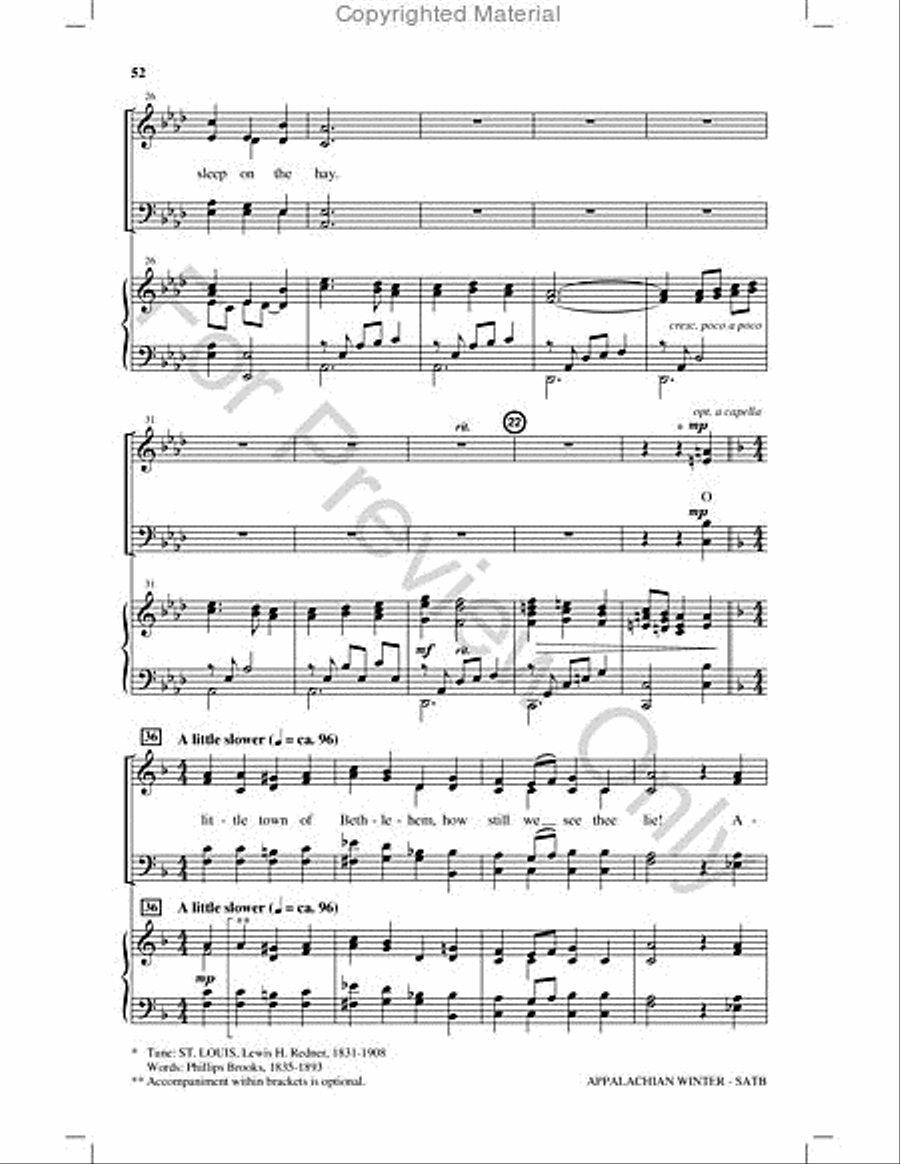 Appalachian Winter Choir scores gallery preview page 51