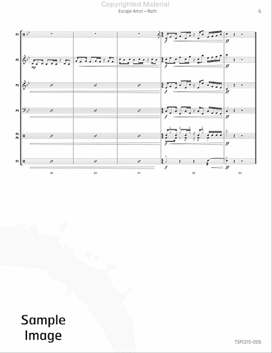 Escape Artist Percussion Ensemble scores gallery preview page 10