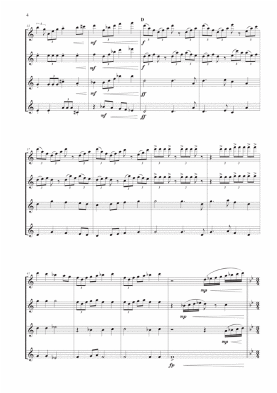 How To Train Your Dragon Woodwind Quartet scores gallery preview page 4