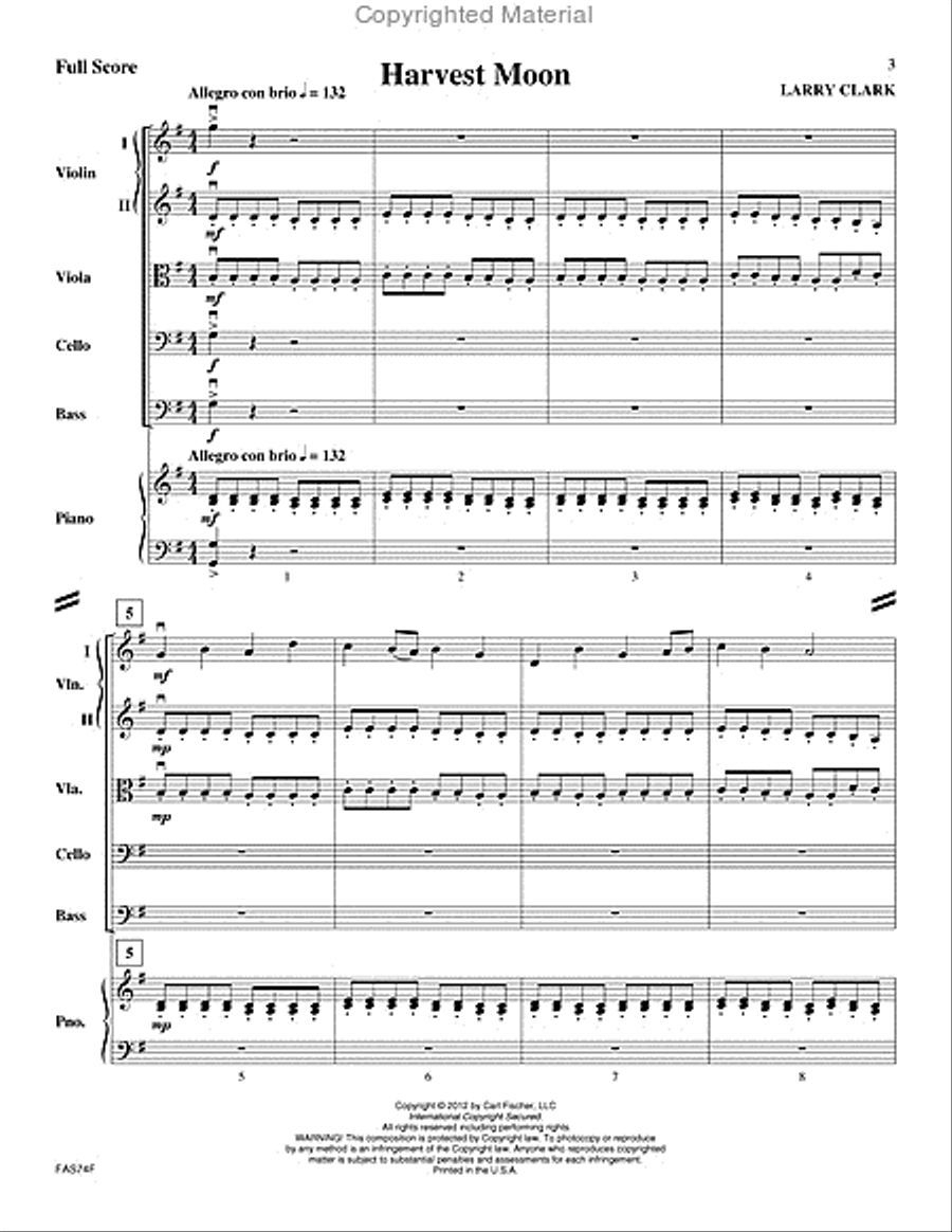 Harvest Moon String Orchestra scores gallery preview page 2