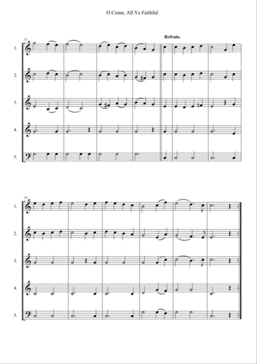 O Come, All Ye Faithful O Come, All Ye Faithful Brass Ensemble scores gallery preview page 2