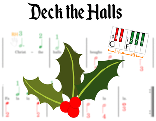 Book cover for Deck the Halls - Pre-staff Finger Numbers on Black + White Keys