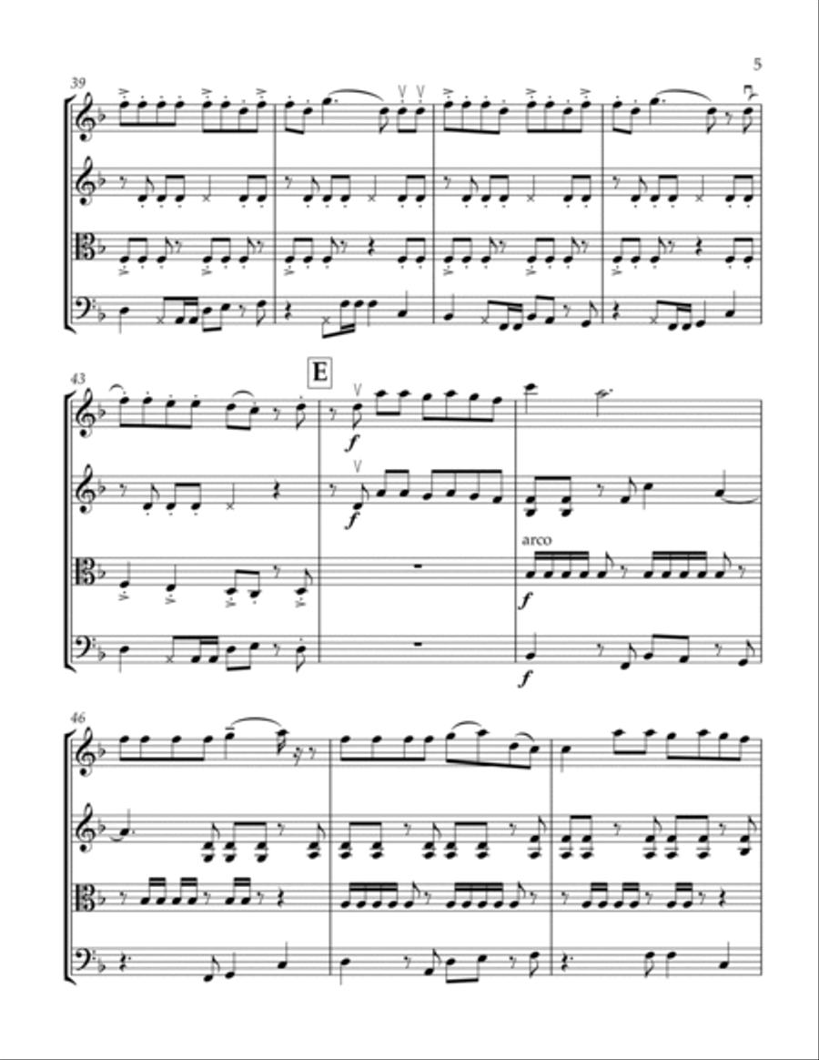 I Ain't Worried String Quartet scores gallery preview page 6