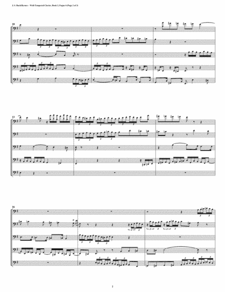 Fugue 06 from Well-Tempered Clavier, Book 2 (Bassoon Quintet) image number null