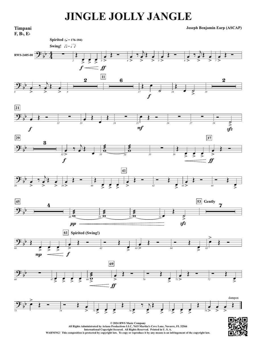 Jingle Jolly Jangle: Timpani Percussion scores gallery preview page 1