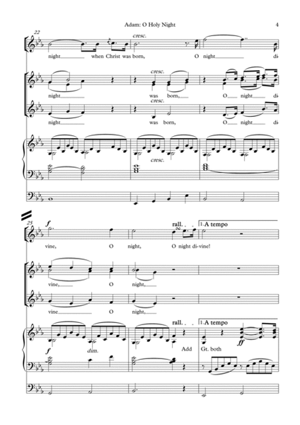 O Holy Night (Soprano or Tenor soloist, SSA choir, Organ) image number null