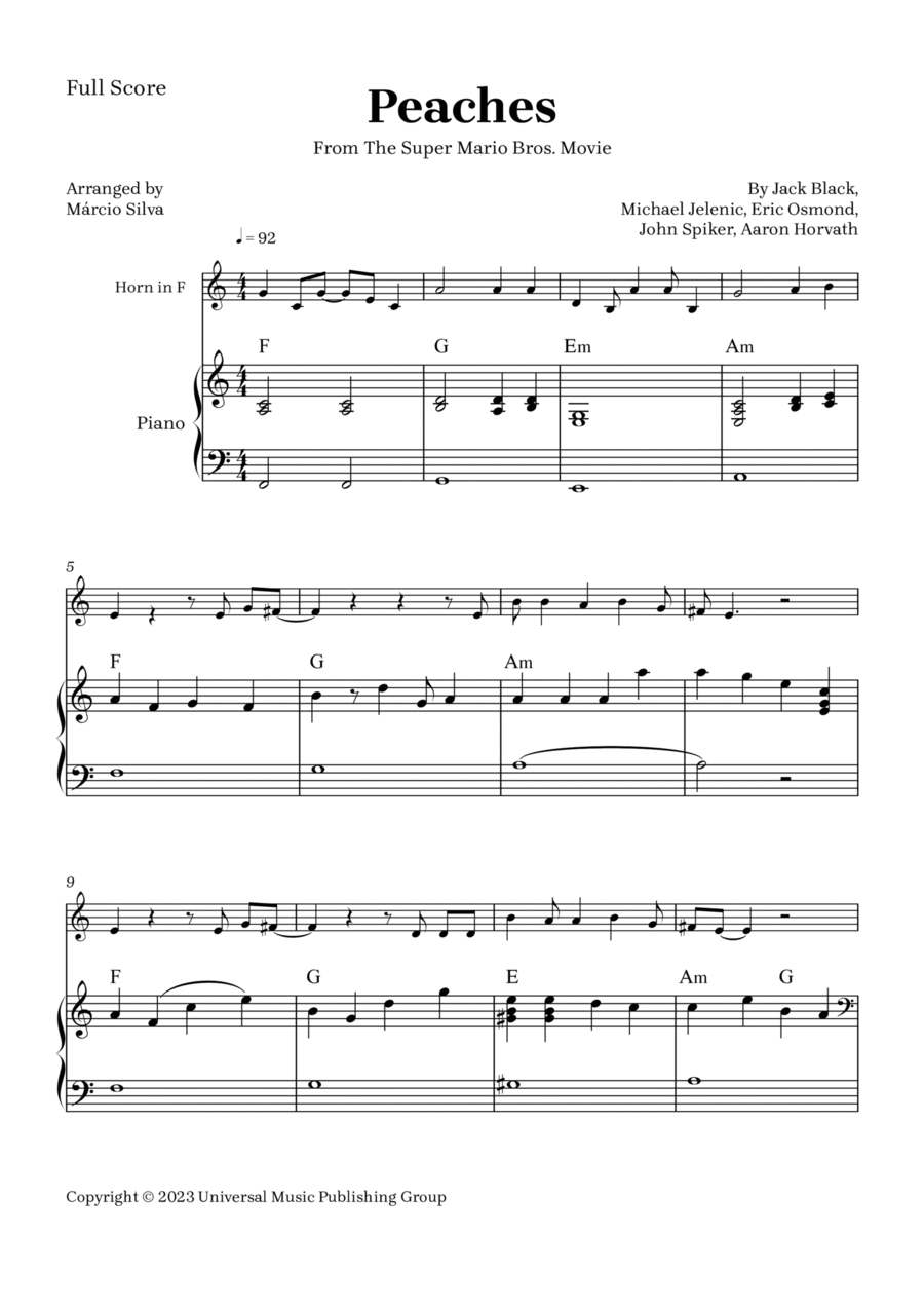 Peaches Horn scores gallery preview page 1