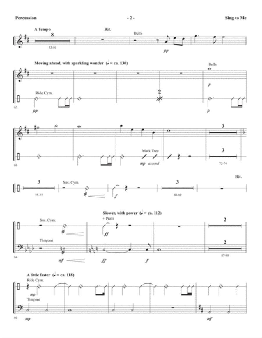 Sing to Me - Percussion 1 & 2 Choir scores gallery preview page 2