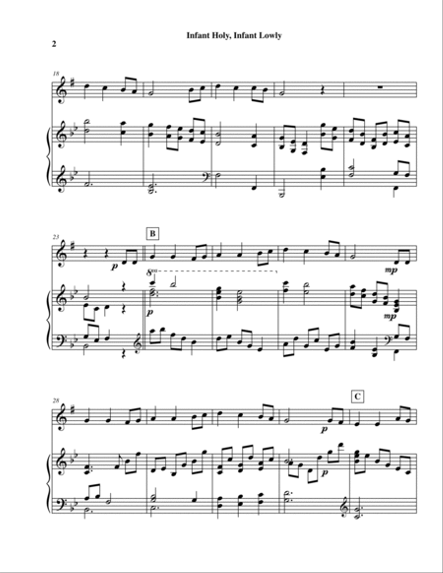 Infant Holy, Infant Lowly Alto Saxophone scores gallery preview page 4
