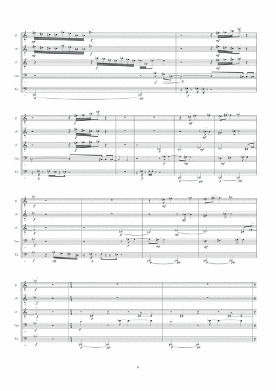 Un dia d'escola Un dia d'escola Woodwind Quintet scores gallery preview page 6